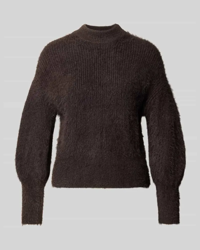 Guess Strickpullover aus Effektgarn Modell 'KEYLA Dunkelbraun
