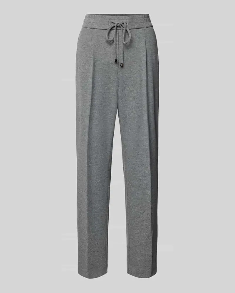 SteHmann Stoffhose mit elastischem Bund Modell 'Myriel Hellgrau