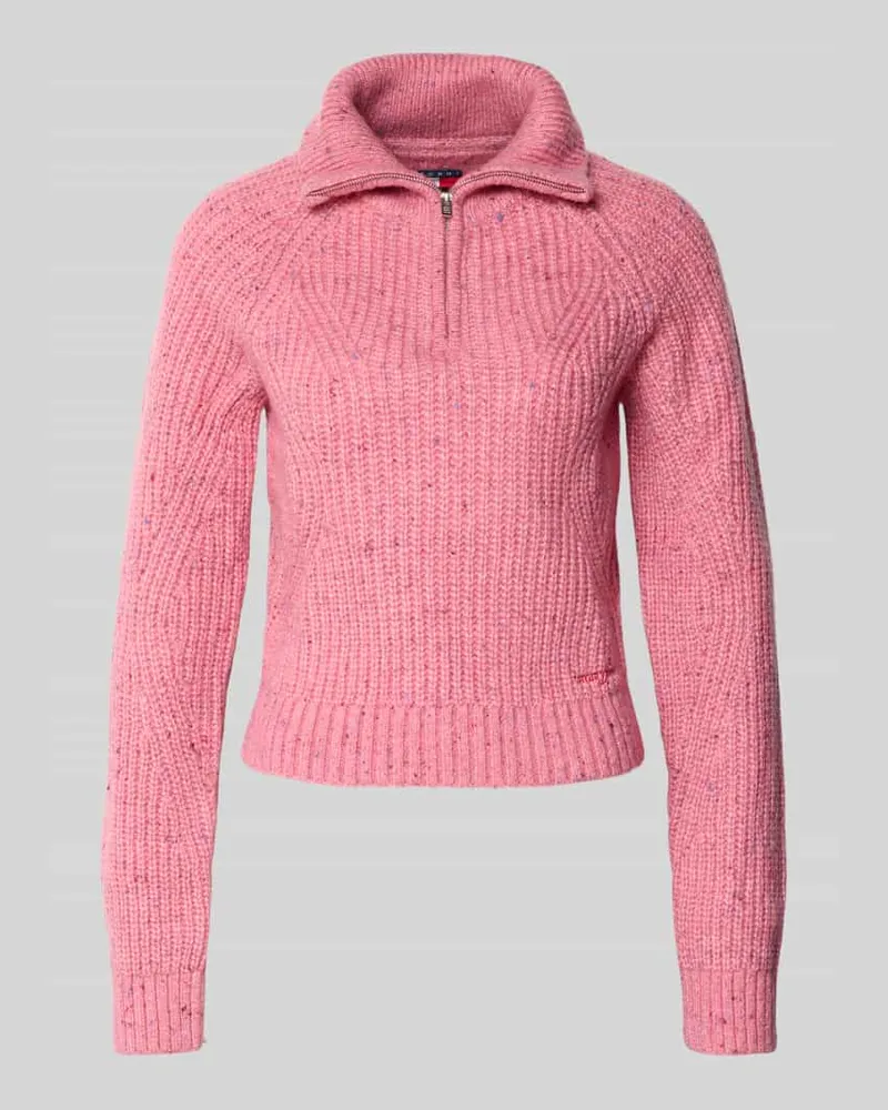 Tommy Hilfiger Regular Fit Troyer mit Wollanteil Modell 'NEP Rosa
