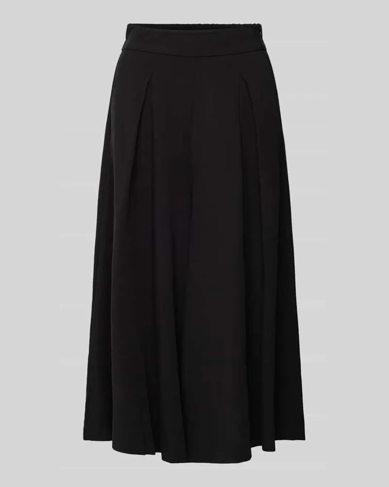 S.Oliver Wide Leg Stoffhose mit Kellerfalten Black