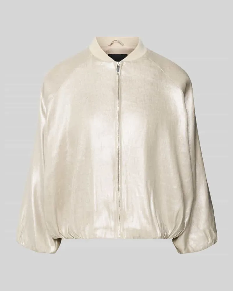 someday. Schimmernde Jacke mit Reißverschluss Modell 'Noema Sand