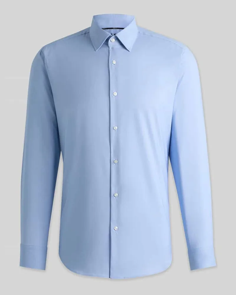 HUGO BOSS Regular Fit Businesshemd aus Stretch-Twill Modell 'P-JOE-KENT-C1-222 Bleu