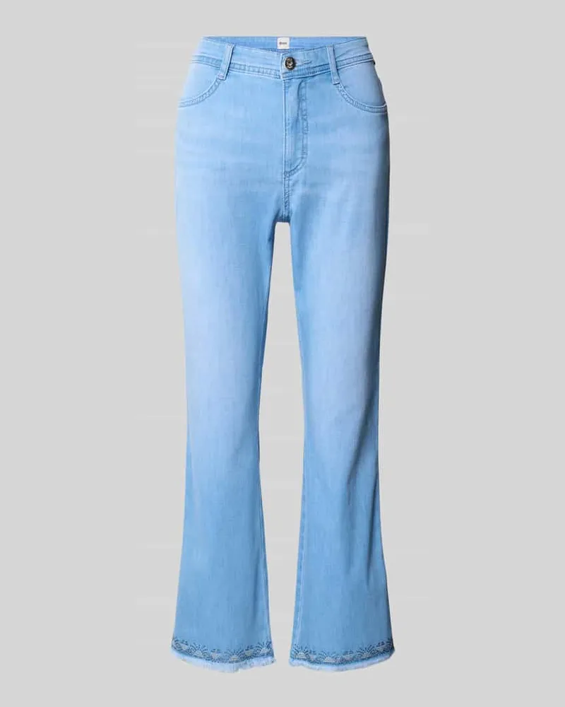 Brax Flared Jeans mit Eingrifftaschen Modell 'MARY Hellblau