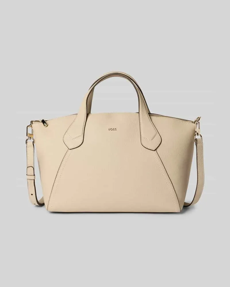 HUGO BOSS Shopper aus echtem Rindsleder Modell 'LENAH Beige