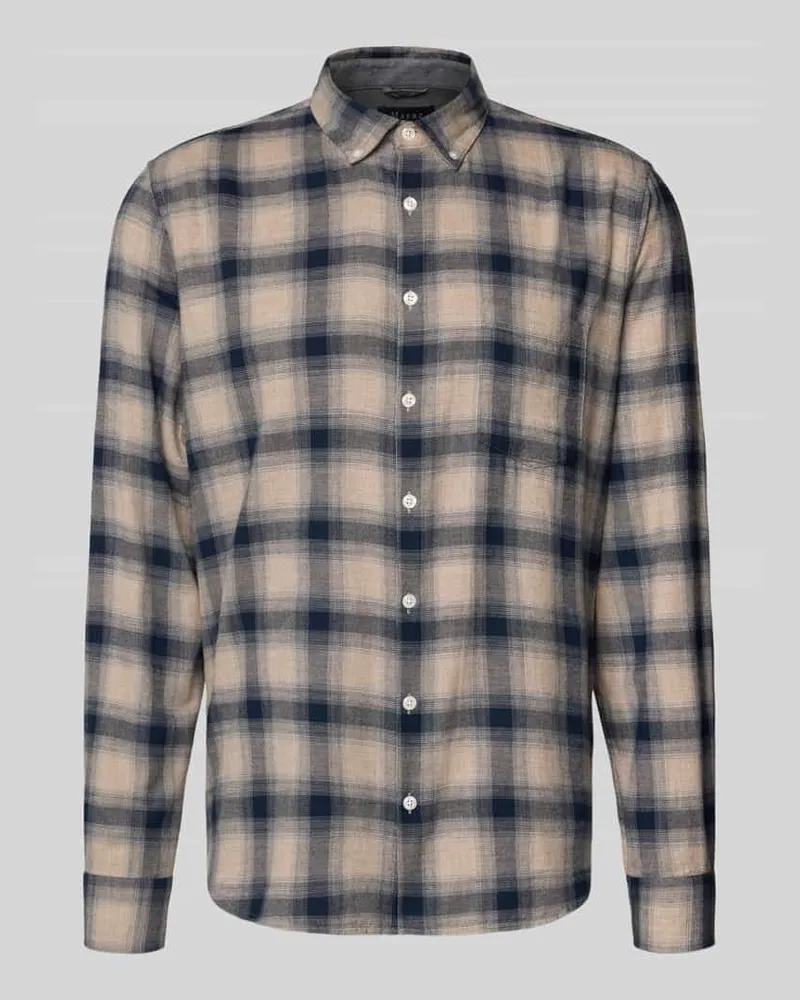 Maerz Freizeithemd mit Knopfleiste Blau