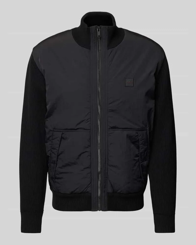 HUGO BOSS Strickjacke mit Label-Patch Modell 'Kydalbrio Black
