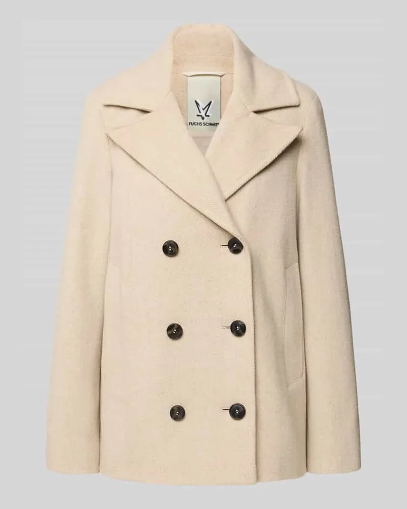 Fuchs Schmitt Jacke aus Woll-Mix mit Reverskragen Ecru