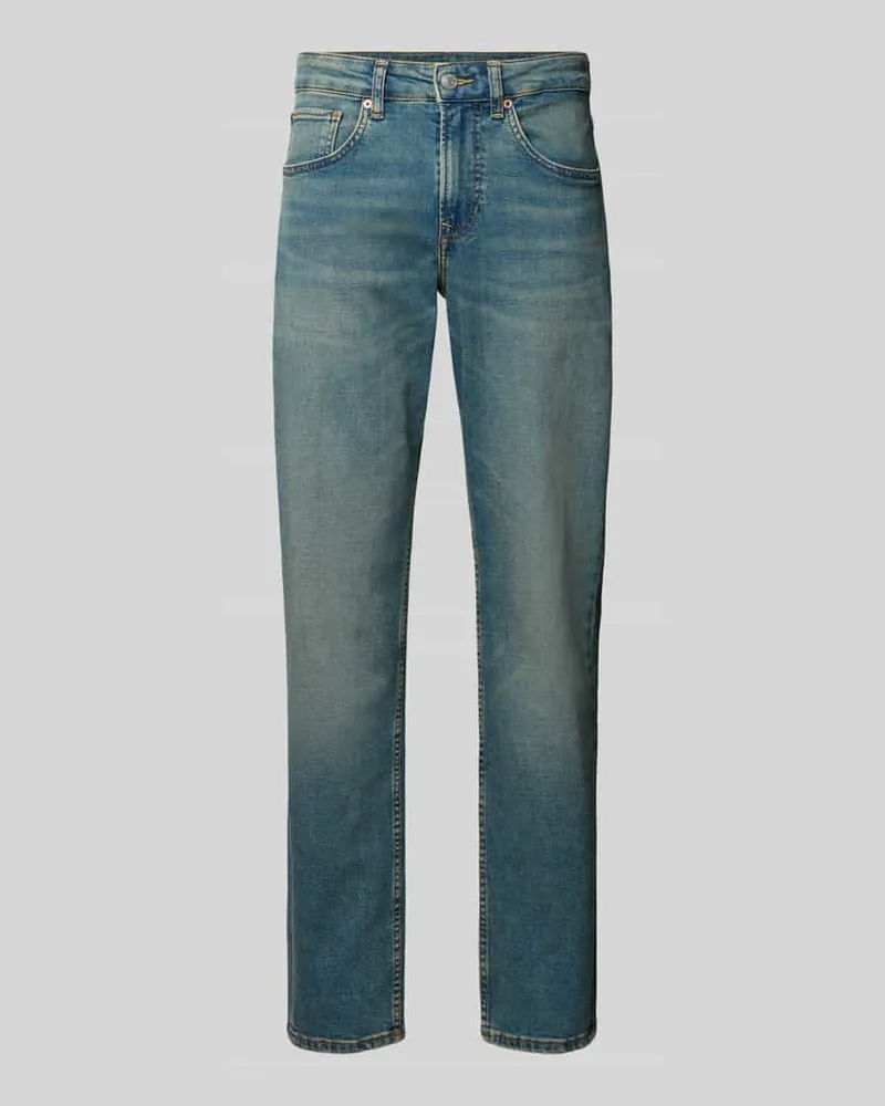 Pepe Jeans Straight Fit Jeans aus Baumwoll-Mix Modell &#x27;CASH Jeansblau