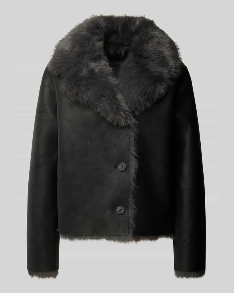 only Regular Fit Kunstlederjacke mit Wendefunktion Modell 'BELLE Graphit
