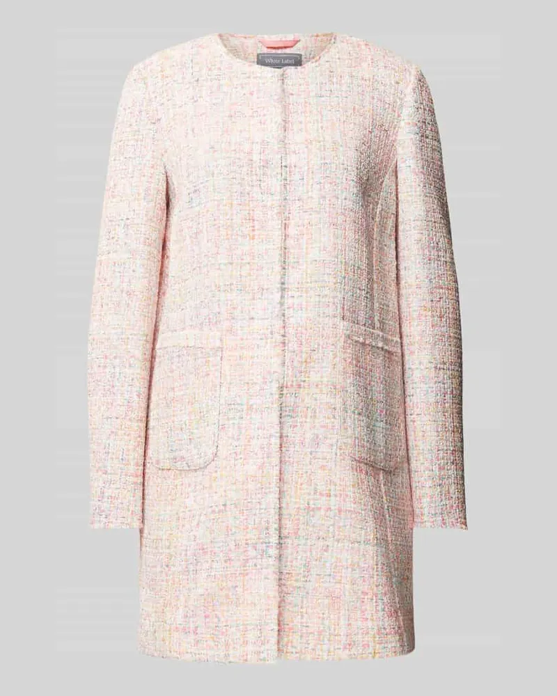 White Label Blazer mit Rundhalsausschnitt Pink