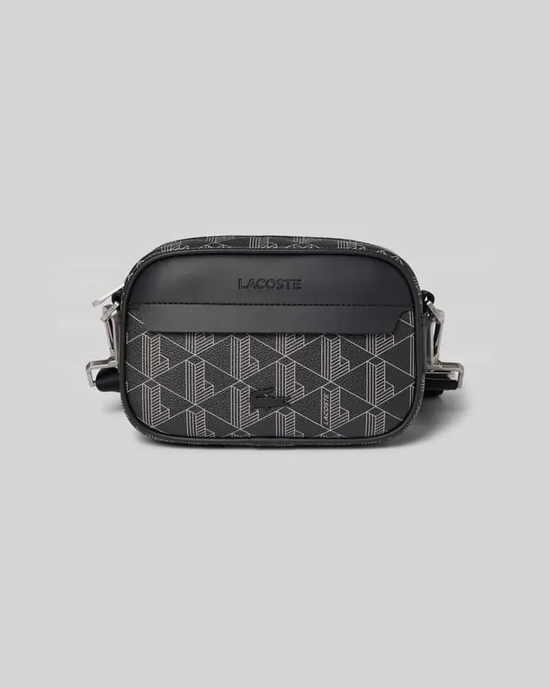 Lacoste Umhängetasche mit Logo-Monogramm Modell 'REPORTER BAG Black