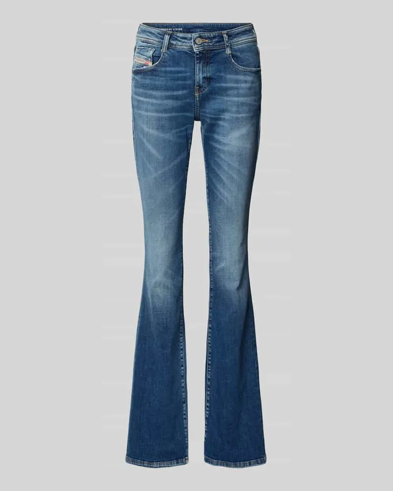 Diesel Flared Fit Skinny Jeans aus Baumwoll-Mix Jeansblau