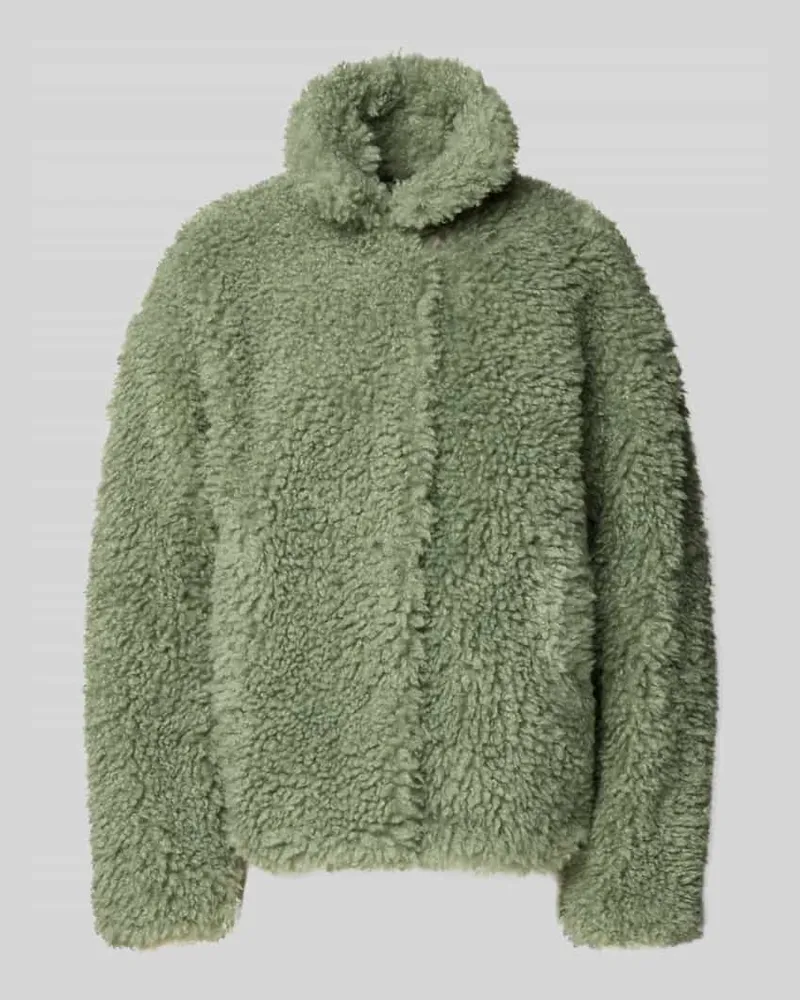 AMBER & JUNE Jacke mit Teddyfell Mint