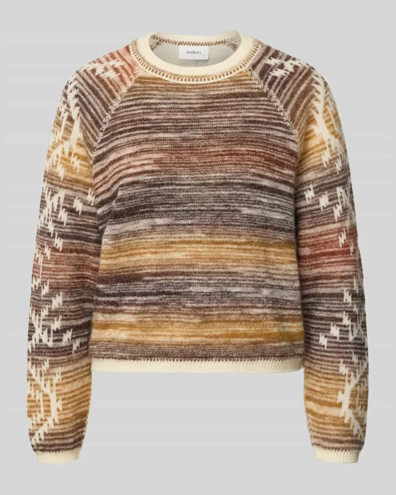 ba&sh Strickpullover mit gerippten Abschlüssen Hellbraun