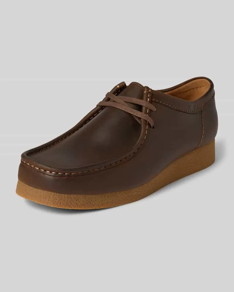 Clarks Wallabees aus echtem Leder Modell 'Evo Mittelbraun