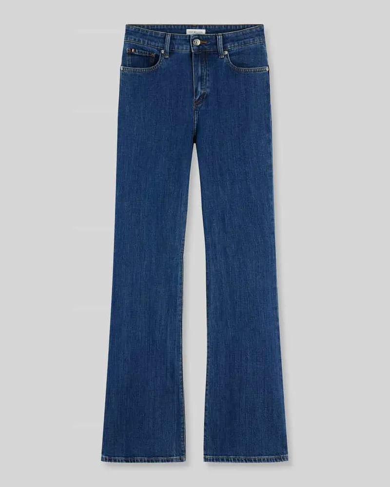 Tommy Hilfiger Bootcut-Jeans aus Baumwoll-Mix Dunkelblau