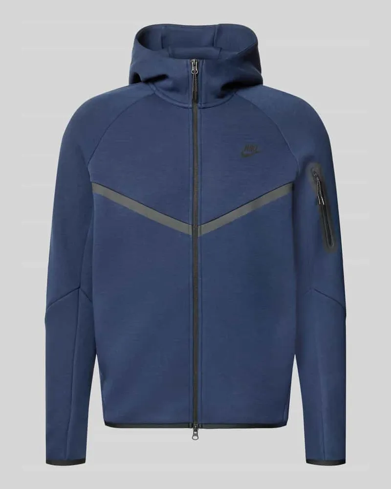 Nike Regular Fit Sweatjacke aus Baumwoll-Mix Dunkelblau