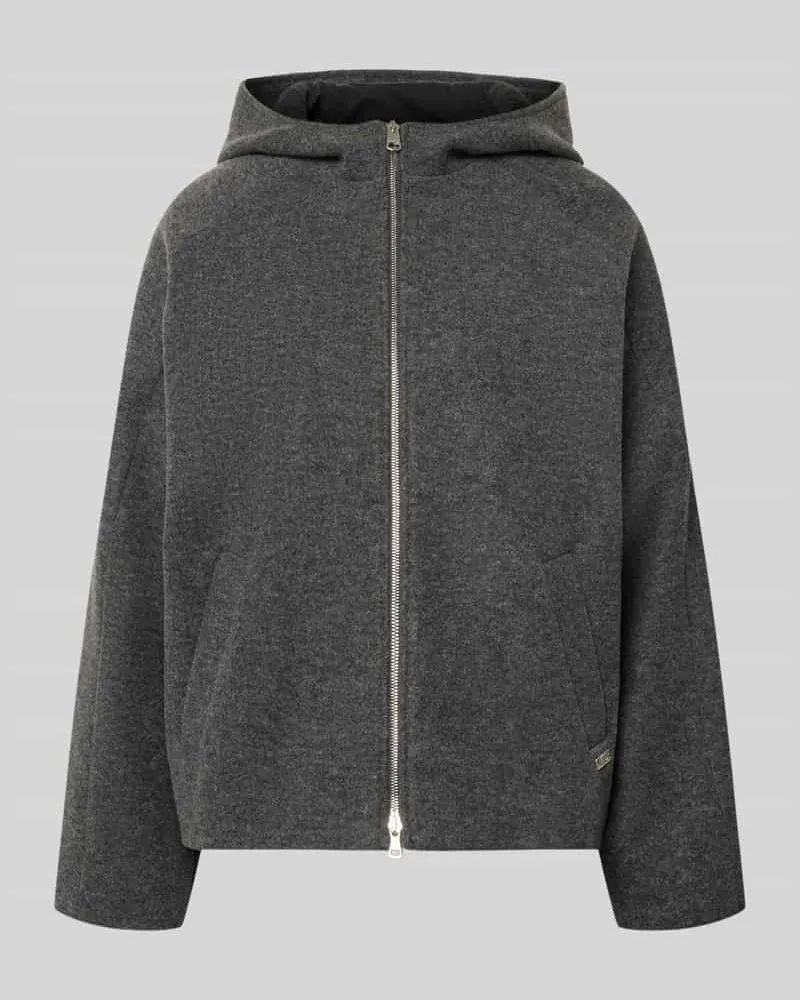 cinque Relaxed Fit Wolljacke aus Woll-Mix Modell 'CIGALINA Anthrazit