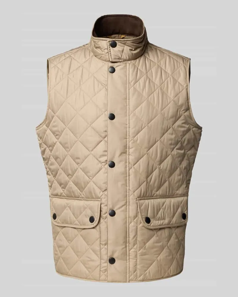 Barbour Regular Fit Steppweste mit Druckknöpfen Modell 'LOWERDALE GILET Beige