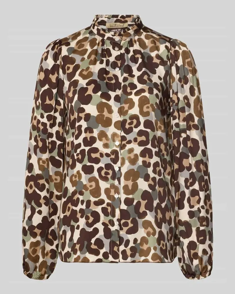 Smith & Soul Hemdbluse mit Knopfleiste Dunkelbraun