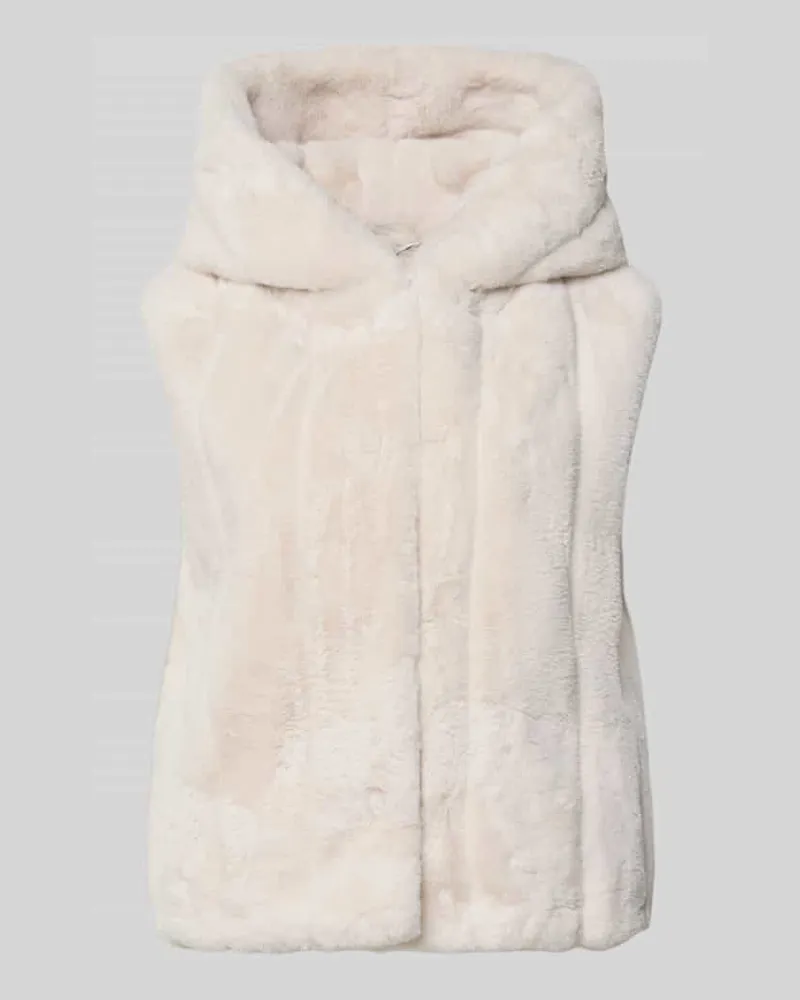 Guess Weste aus Kunstfell mit Kapuze Modell 'SOPHY Beige