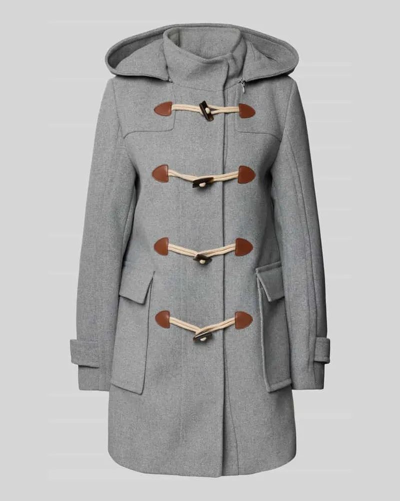 White Label Dufflecoat mit Pattentaschen Hellgrau