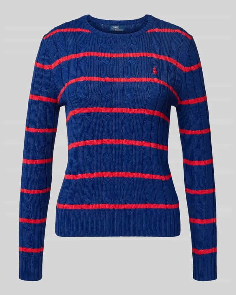 Ralph Lauren Strickpullover mi Zopfmuster Marine