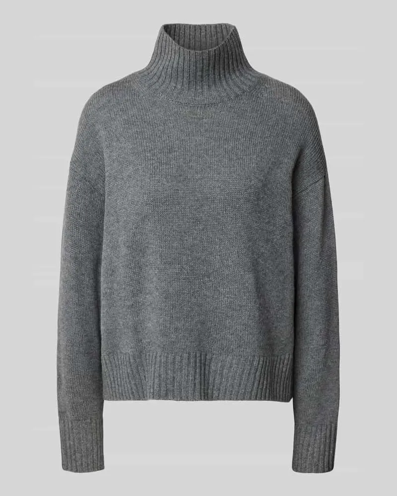 Luisa Cerano Strickpullover aus Baumwoll-Kaschmir-Mix Mittelgrau