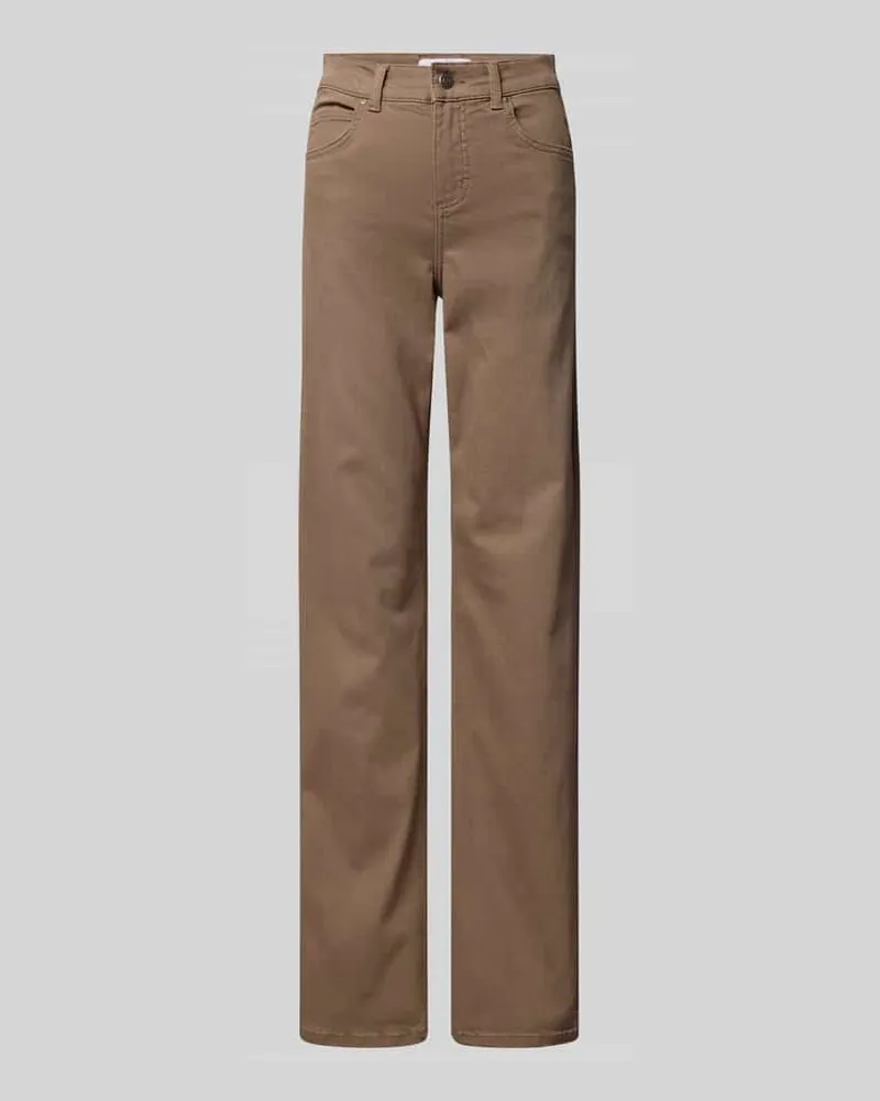 ANGELS  Straight Fit Jeans mit 5-Pocket-Design Modell 'LARA Beige