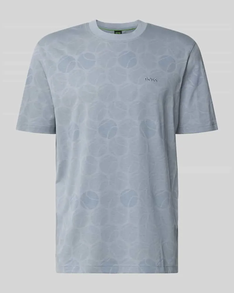 HUGO BOSS Regular Fit T-Shirt aus reiner Baumwolle Rauchblau