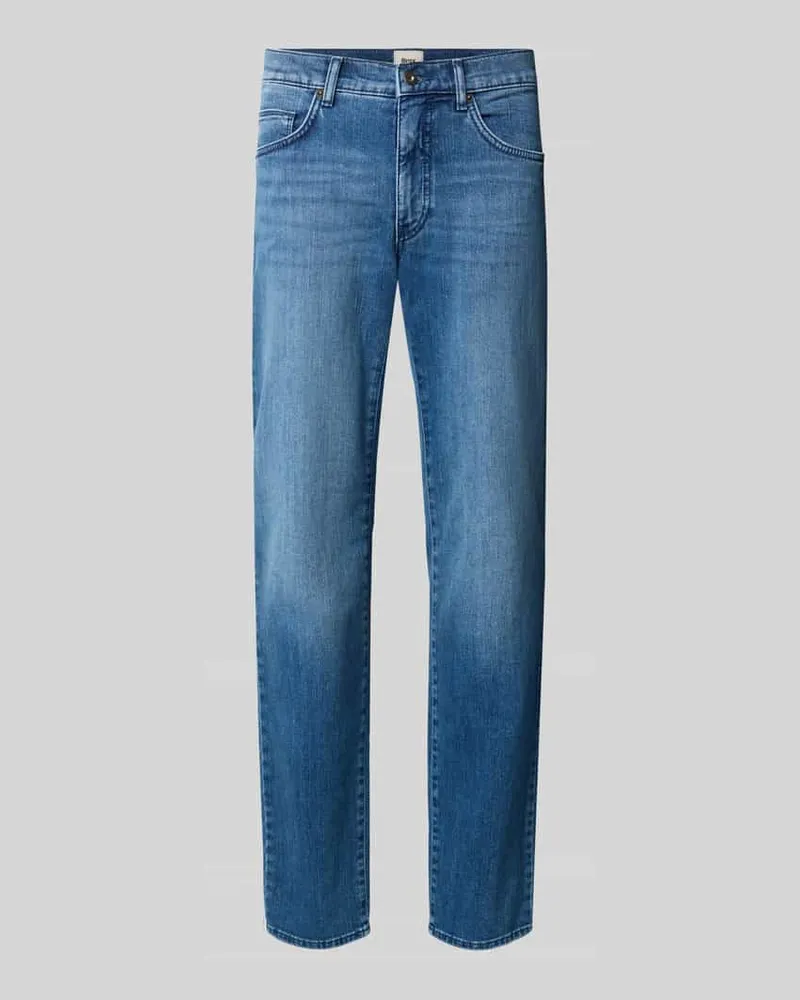 Brax Straight Fit Jeans aus Baumwoll-Mix Modell 'Cadiz Jeansblau