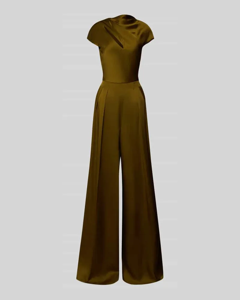Max Mara Regular Fit Jumpsuit mit Gürtel Khaki