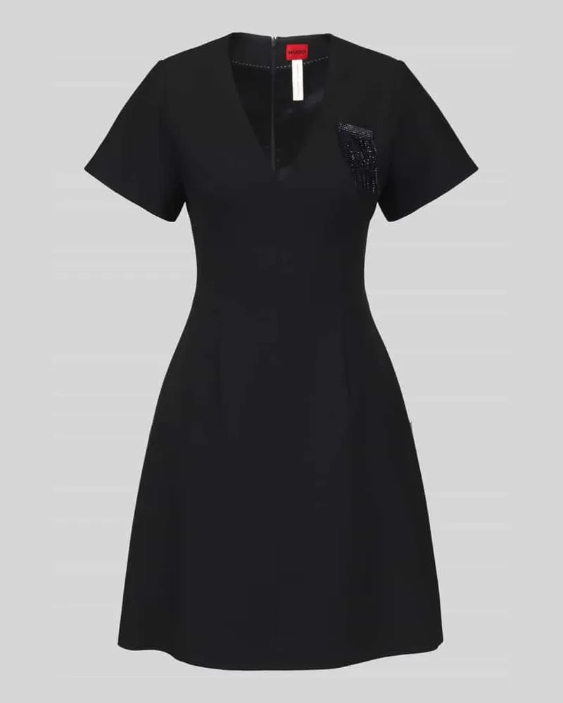 HUGO BOSS Etuikleid mit Pailletten-Detail Modell 'Kimesa Black
