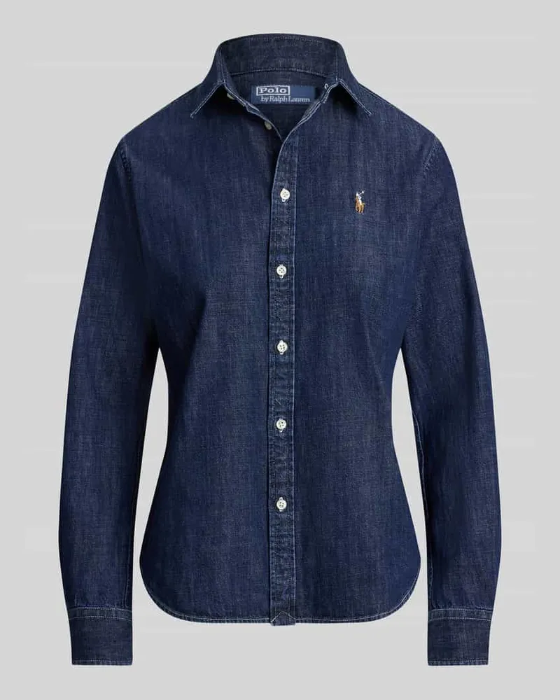 Ralph Lauren Regular Fit Jeansbluse aus reiner Baumwolle Jeansblau