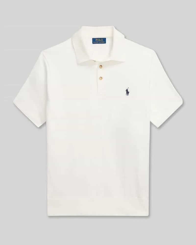 Ralph Lauren Regular Fit Poloshirt aus reiner Baumwolle Weiss