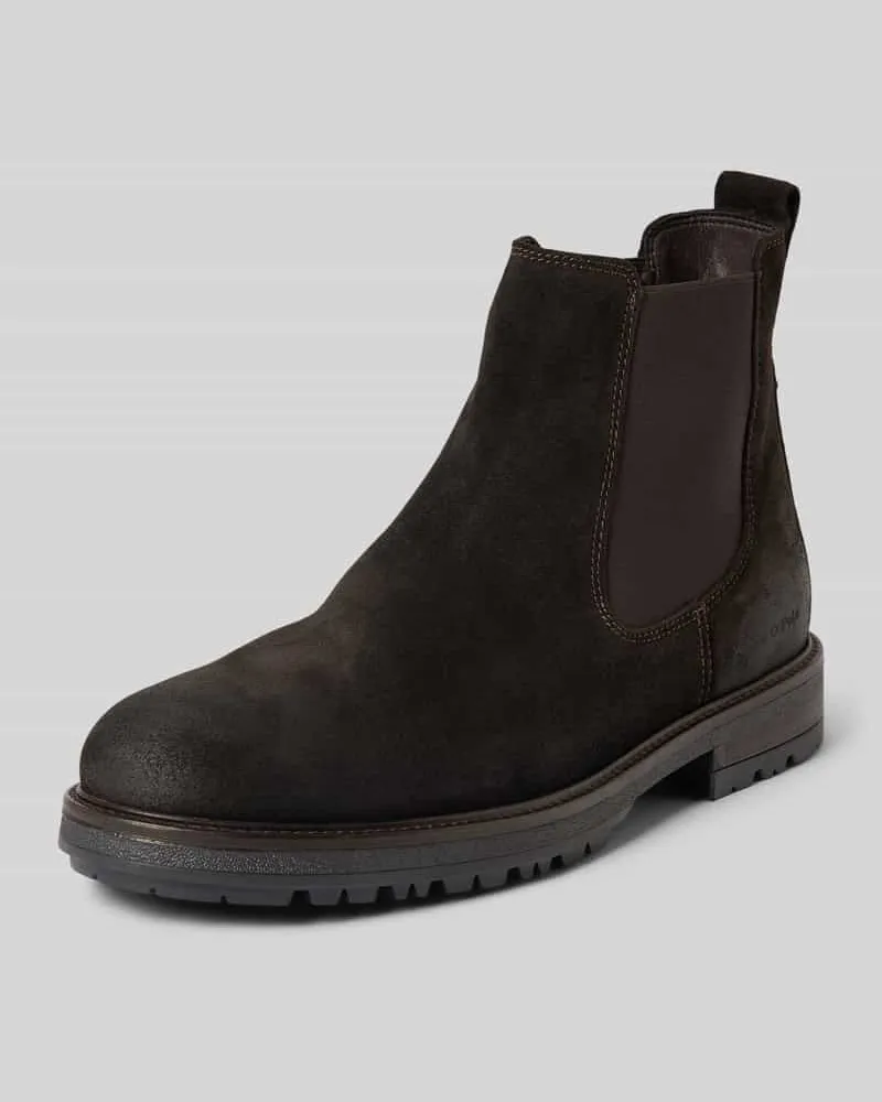 Marc O'Polo Chelseas aus echtem Rindsleder Dunkelbraun