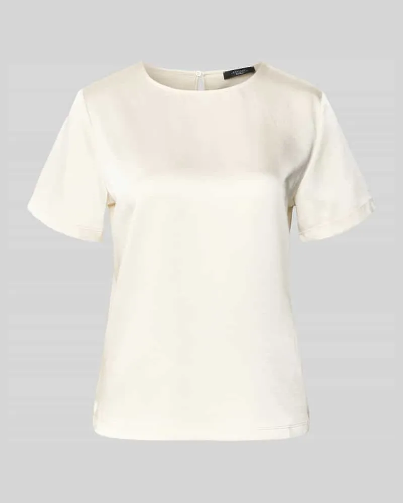 Max Mara Regular Fit T-Shirt mit Lyocell-Anteil Modell 'ZONA Offwhite