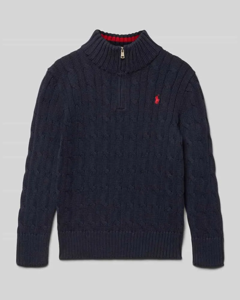 Ralph Lauren Strickpullover mit Label-Stitching Marine