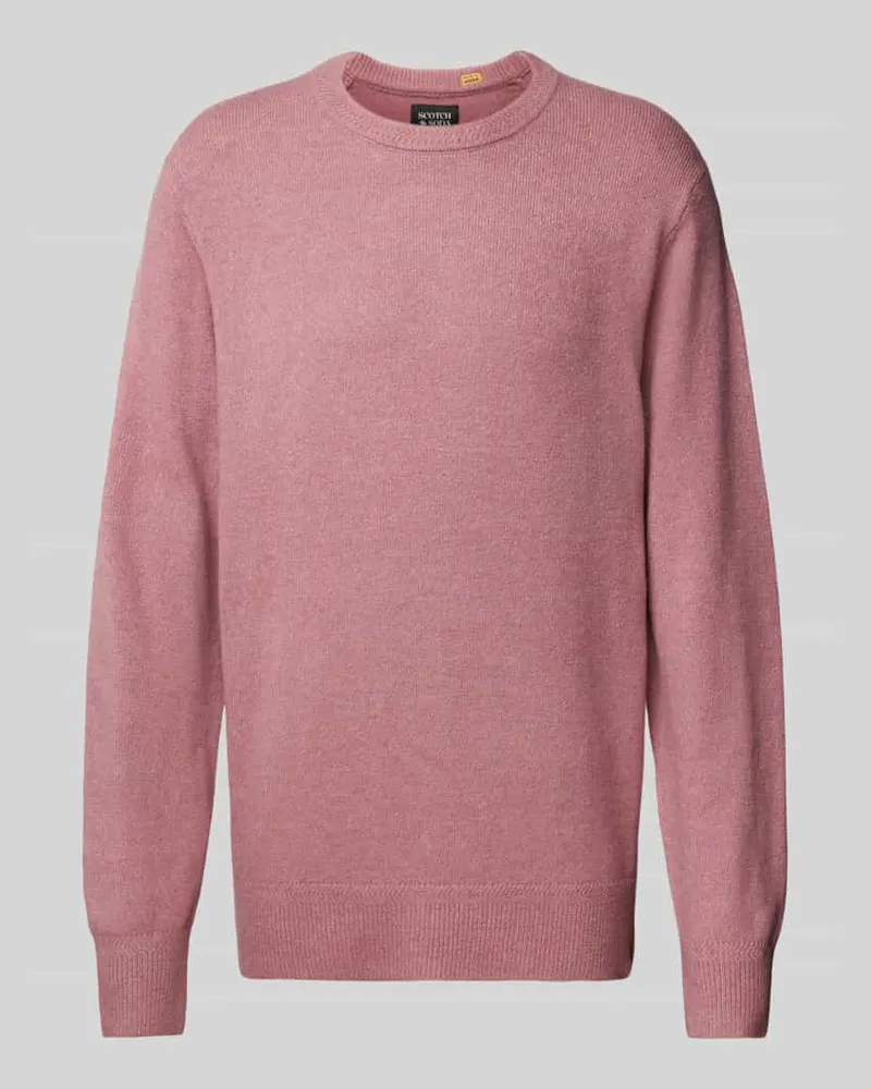 Scotch&Soda Regular Fit Strickpullover mit Rundhalsausschnitt Rosa
