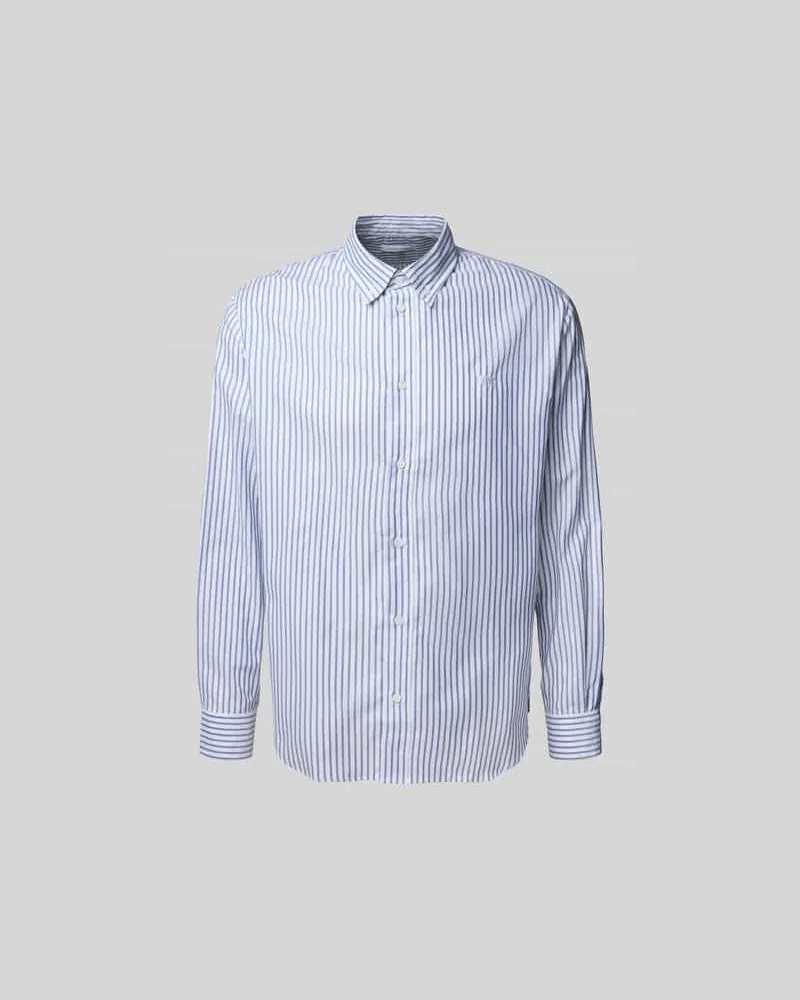 Kitsuné Regular Fit Freizeithemd aus Baumwolle Hellblau
