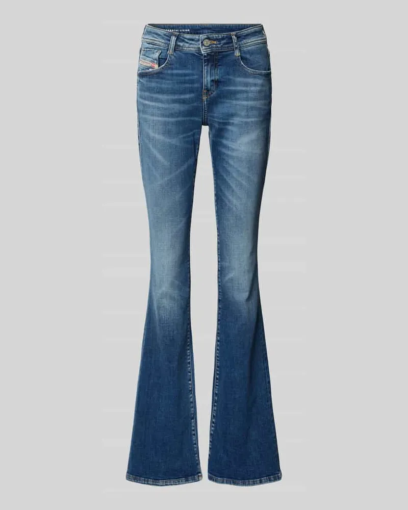 Diesel Flared Fit Skinny Jeans aus Baumwoll-Mix Jeansblau