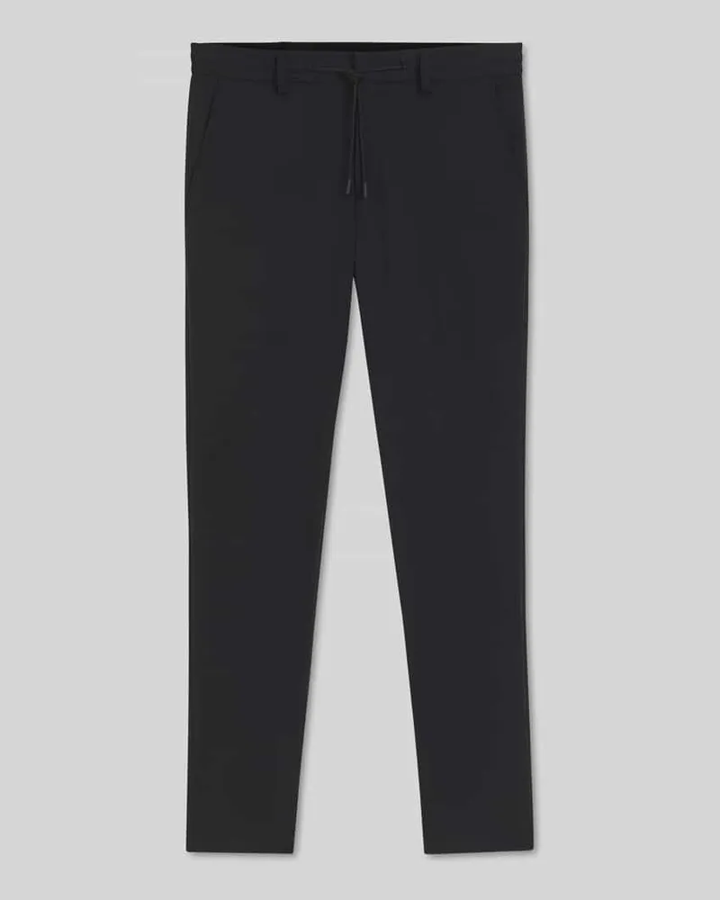 HUGO BOSS Slim Fit Hose mit Tunnelzug Black