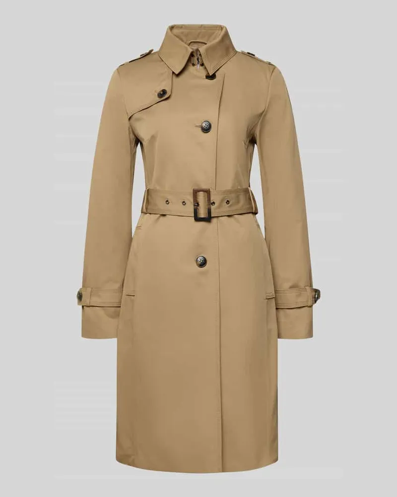 JAKE*S Trenchcoat mit Stoffgürtel Sand