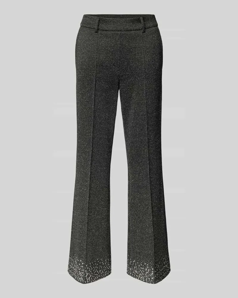 Cambio Flared Stoffhose mit Bügelfalten Modell 'FRANCOISE Silber