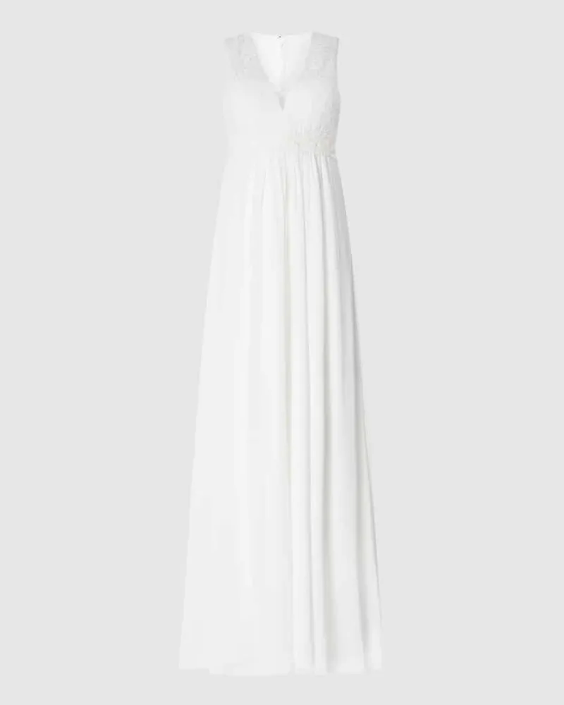 LUXUAR Umstandsbrautkleid im Boho-Look Offwhite