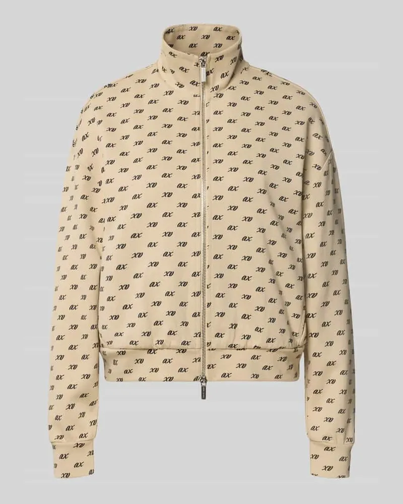 Armani Exchange Sweatjacke mit Reißverschluss Beige