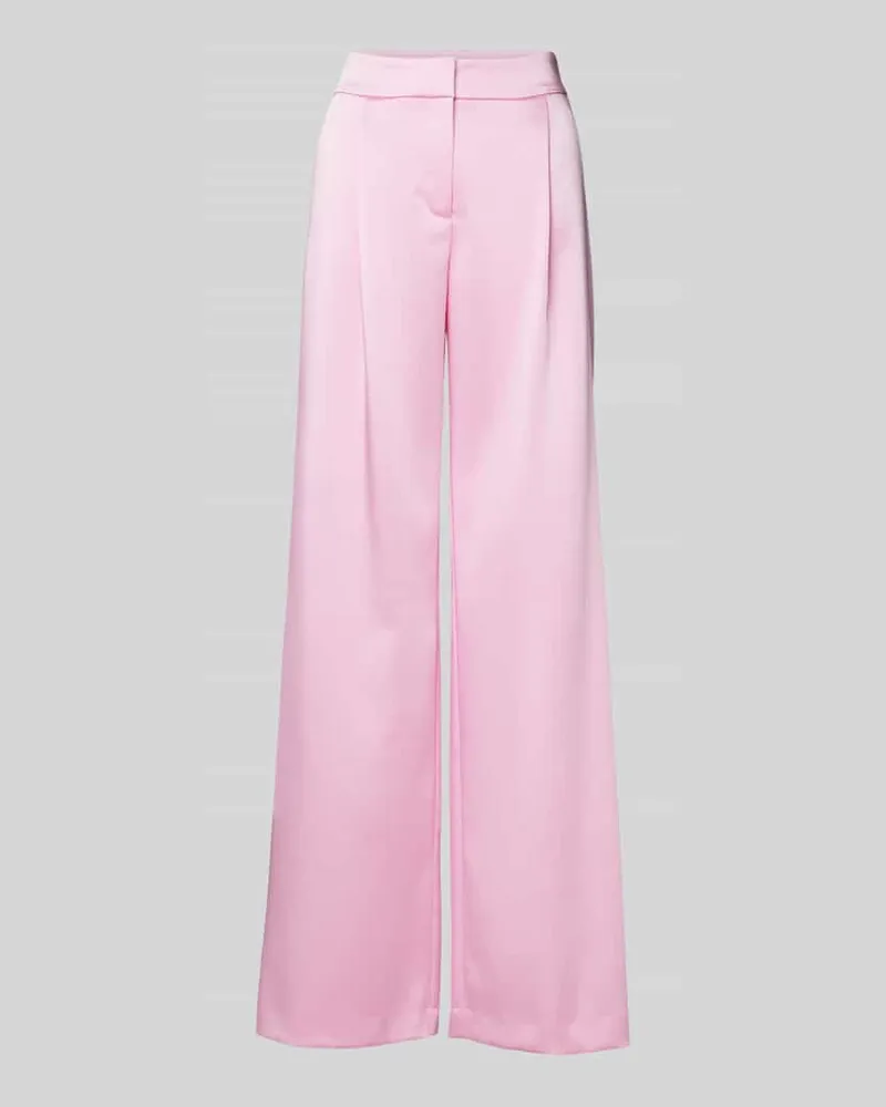 JAKE*S Wide Leg Stoffhose mit Bundfalten Rosa