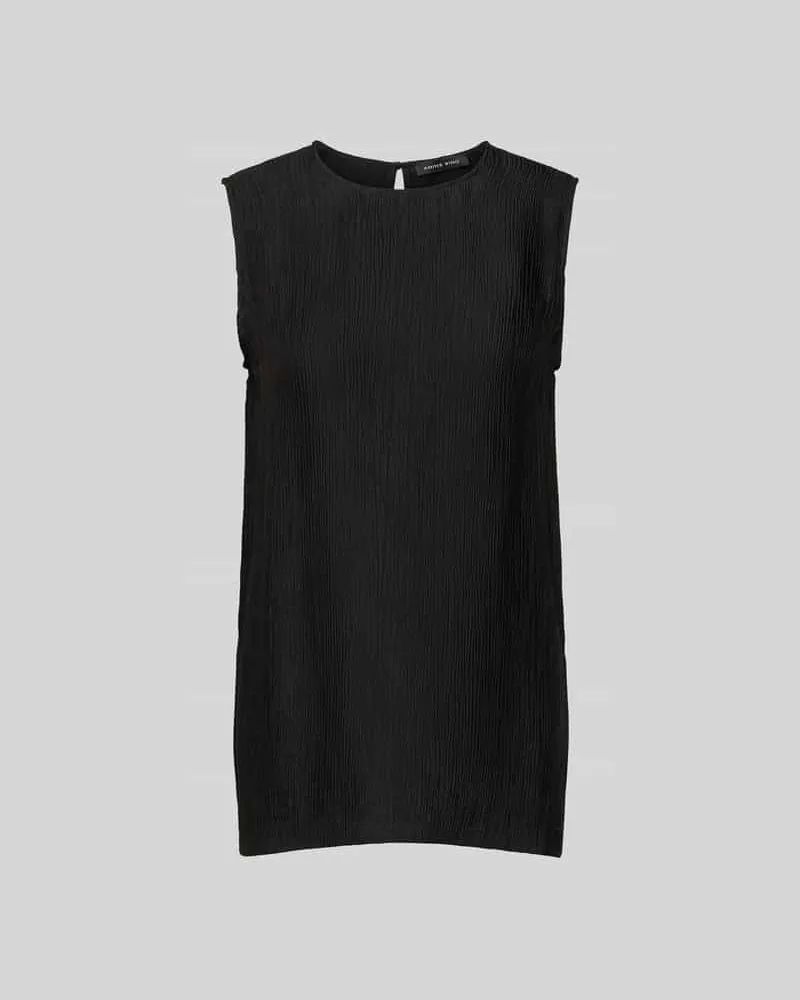 Anine Bing Relaxed Fit Top aus Viskose-Mix Black