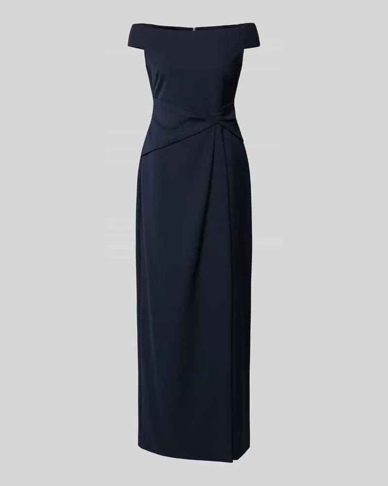 Ralph Lauren Off-Shoulder-Kleid mit Nahtreißverschluss Modell 'SARAN Marine