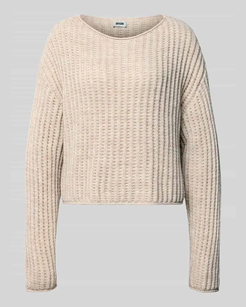 Drykorn Strickpullover mit Rundhalsausschnitt Modell 'IMENY Sand
